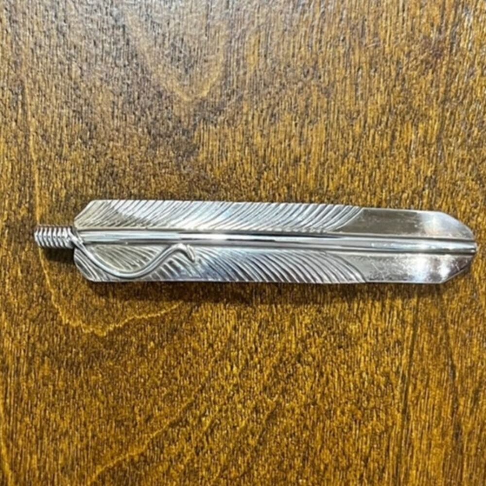 Vintage Silver Feather Hair Barrette